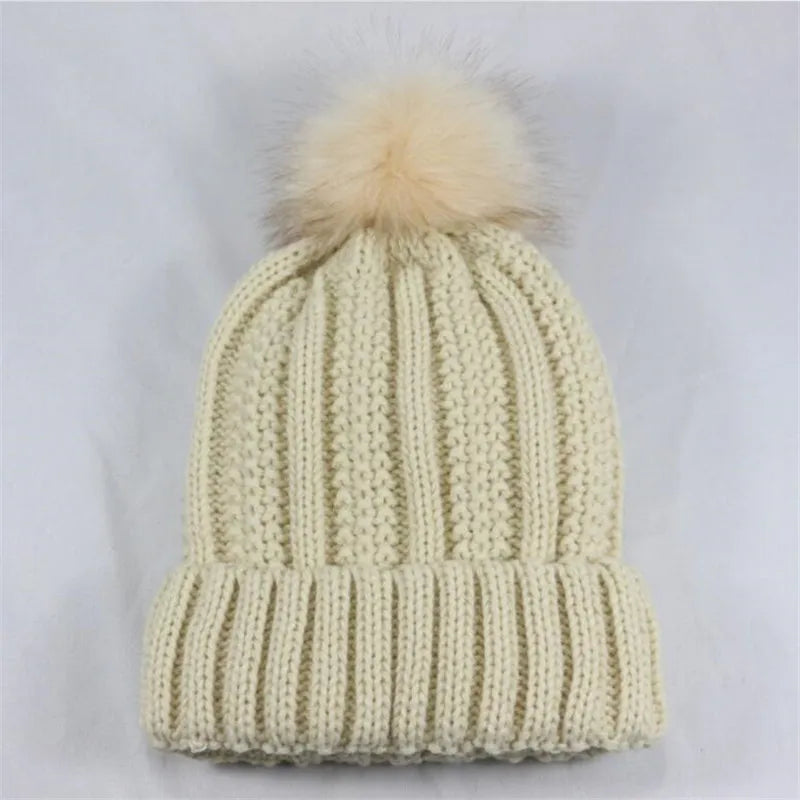 Satin Lined Knitted Bobble Hat