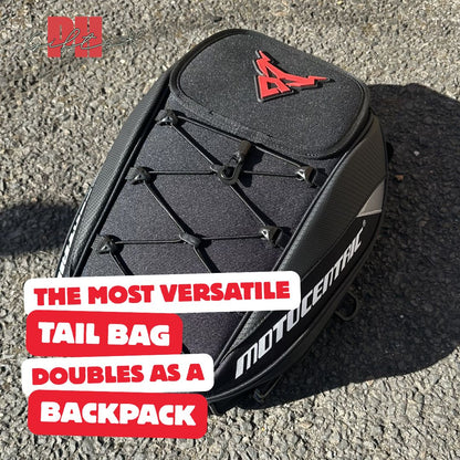 Waterproof Motorcycle Tail Bag/Backpack (Large 37L Capacity)
