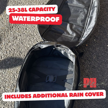 Waterproof Motorcycle Tail Bag/Backpack (Large 37L Capacity)
