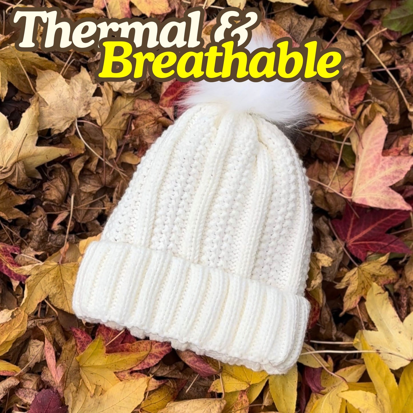 Satin Lined Knitted Bobble Hat