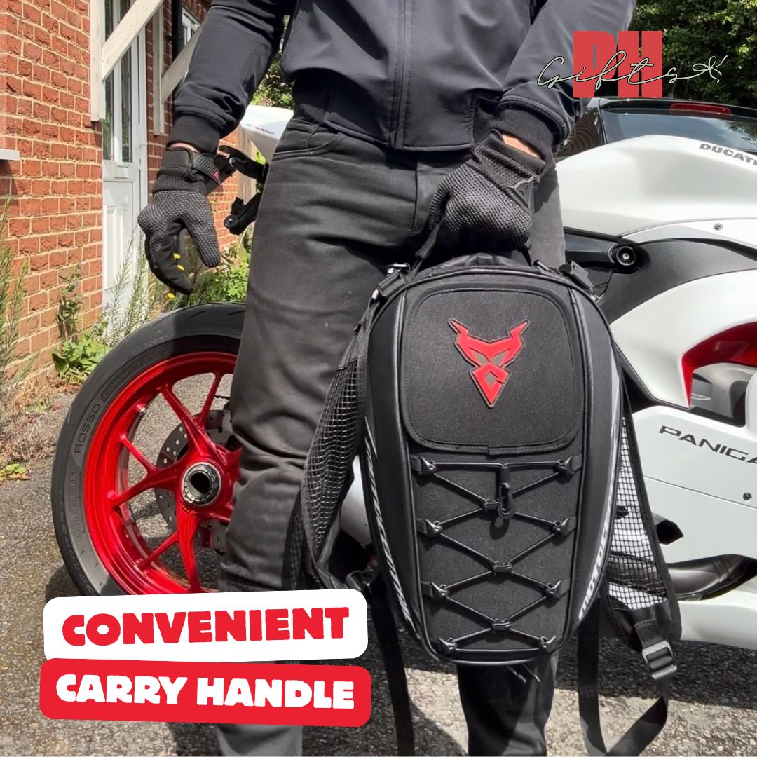 Waterproof Motorcycle Tail Bag/Backpack (Large 37L Capacity)