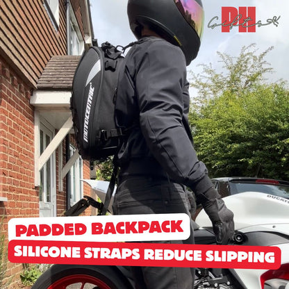 Waterproof Motorcycle Tail Bag/Backpack (Large 37L Capacity)