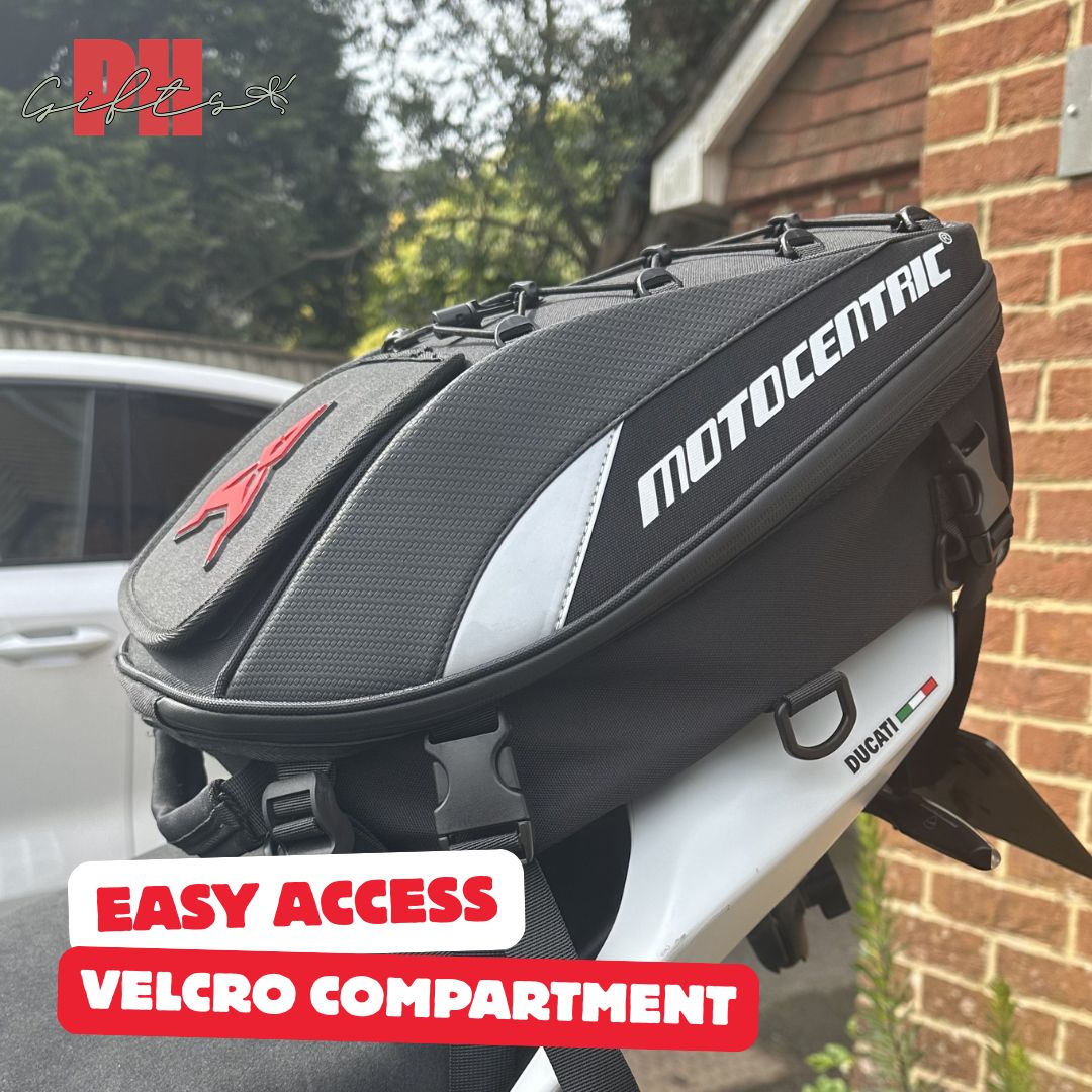 Waterproof Motorcycle Tail Bag/Backpack (Large 37L Capacity)