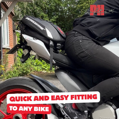Waterproof Motorcycle Tail Bag/Backpack (Large 37L Capacity)