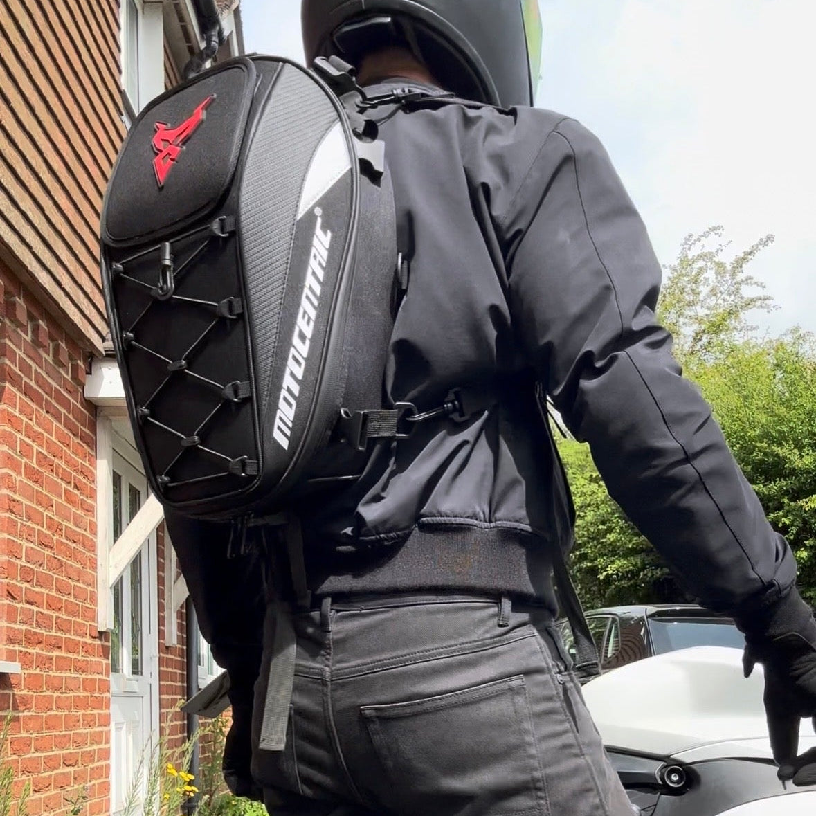 Waterproof Motorcycle Tail Bag/Backpack (Large 37L Capacity)