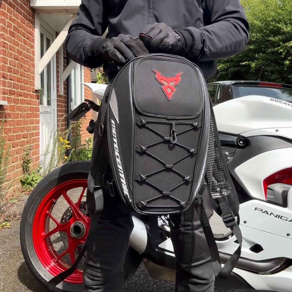 Waterproof Motorcycle Tail Bag/Backpack (Large 37L Capacity)