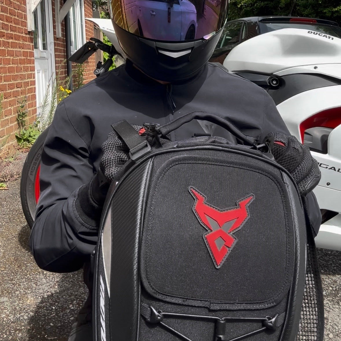 Waterproof Motorcycle Tail Bag/Backpack (Large 37L Capacity)