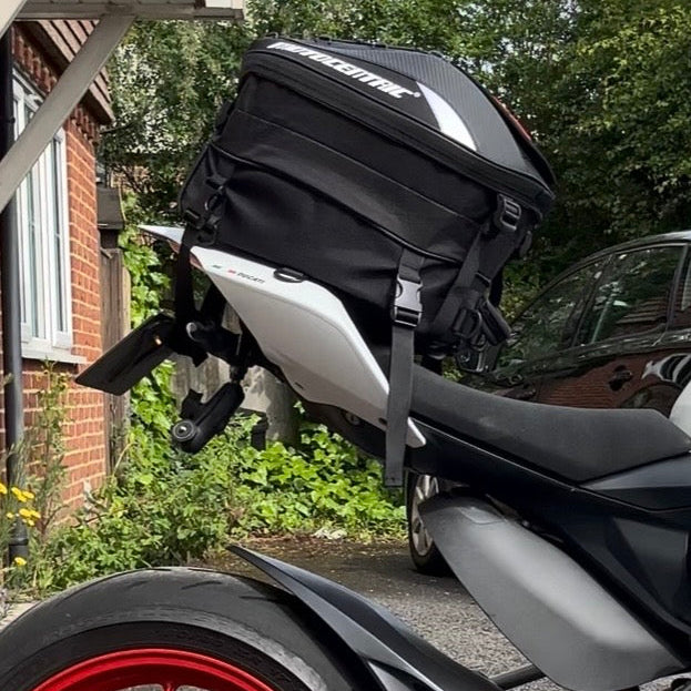 Waterproof Motorcycle Tail Bag/Backpack (Large 37L Capacity)