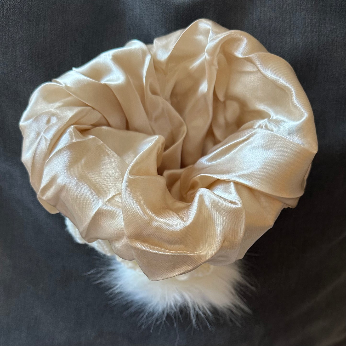 Satin Lined Knitted Bobble Hat