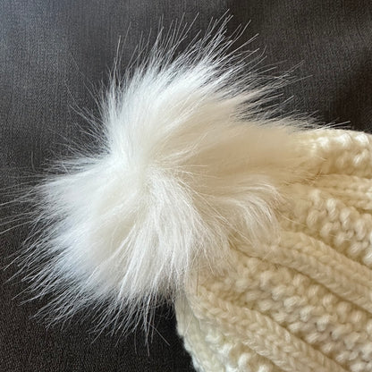 Satin Lined Knitted Bobble Hat