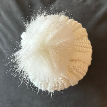 Satin Lined Knitted Bobble Hat