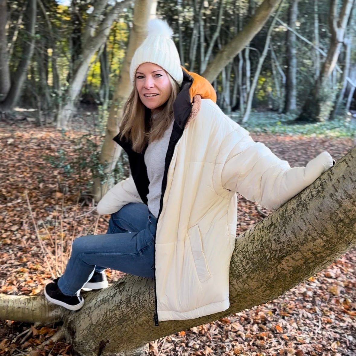 Satin Lined Knitted Bobble Hat