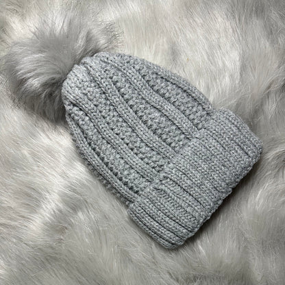 Satin Lined Knitted Bobble Hat