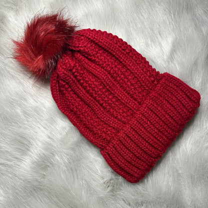 Satin Lined Knitted Bobble Hat