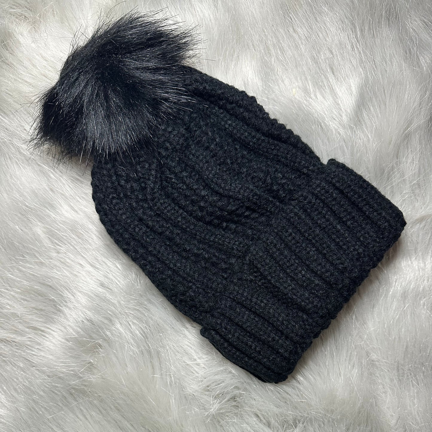 Satin Lined Knitted Bobble Hat