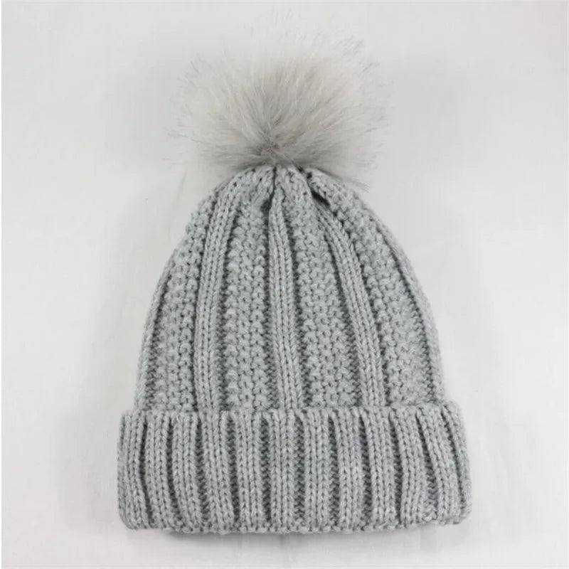 Satin Lined Knitted Bobble Hat