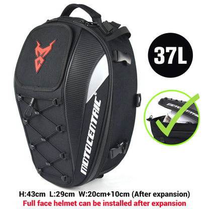 Waterproof Motorcycle Tail Bag/Backpack (Large 37L Capacity)