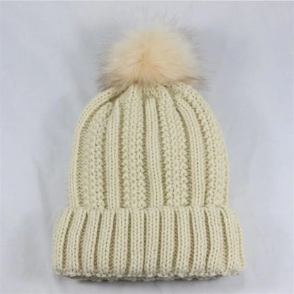 Satin Lined Knitted Bobble Hat