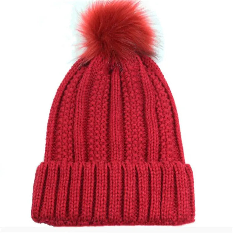 Satin Lined Knitted Bobble Hat