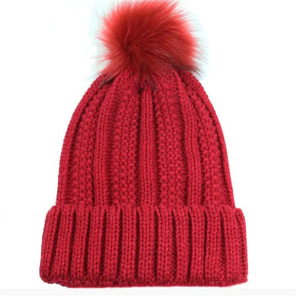 Satin Lined Knitted Bobble Hat