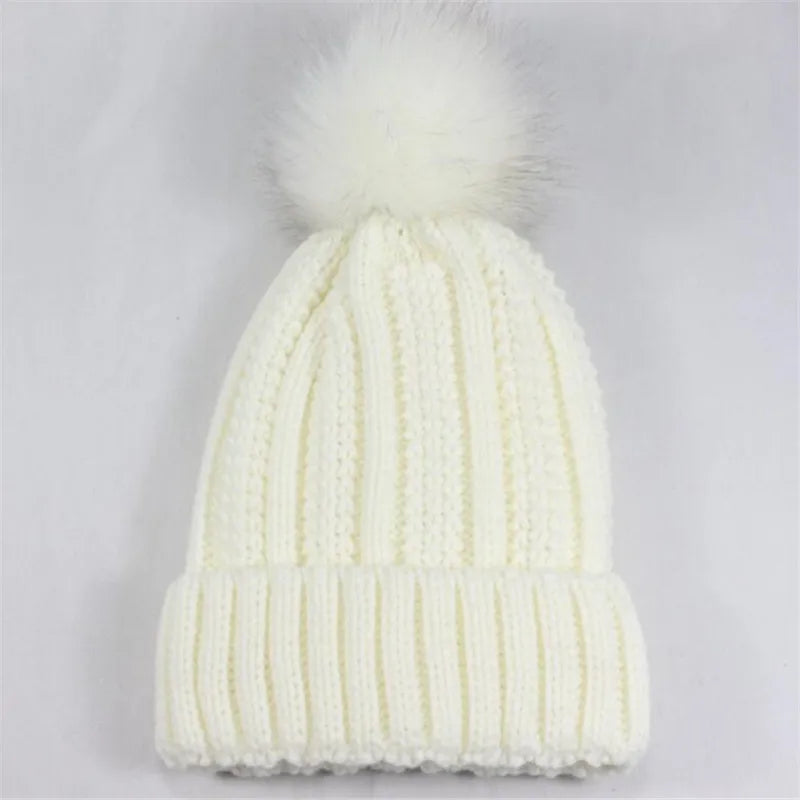 Satin Lined Knitted Bobble Hat