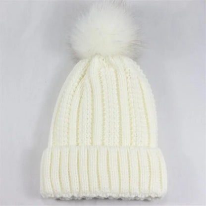 Satin Lined Knitted Bobble Hat