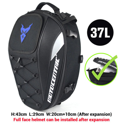 Waterproof Motorcycle Tail Bag/Backpack (Large 37L Capacity)